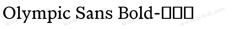 Olympic Sans Bold字体转换